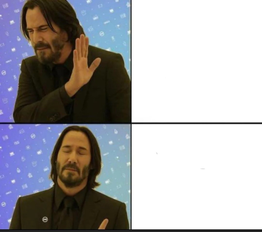 NoYesKeanu Blank Meme Template