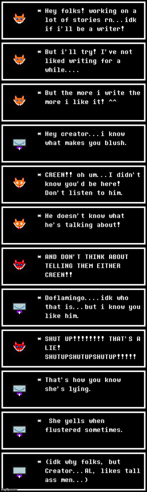 sorry that was a lot to type!! ^^ sorry the first part of the crossover story was short too | made w/ Imgflip meme maker