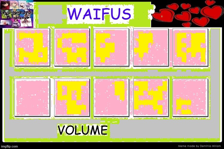top 10 waifus Blank Meme Template