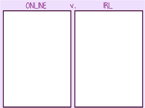 Me online vs irl Blank Meme Template