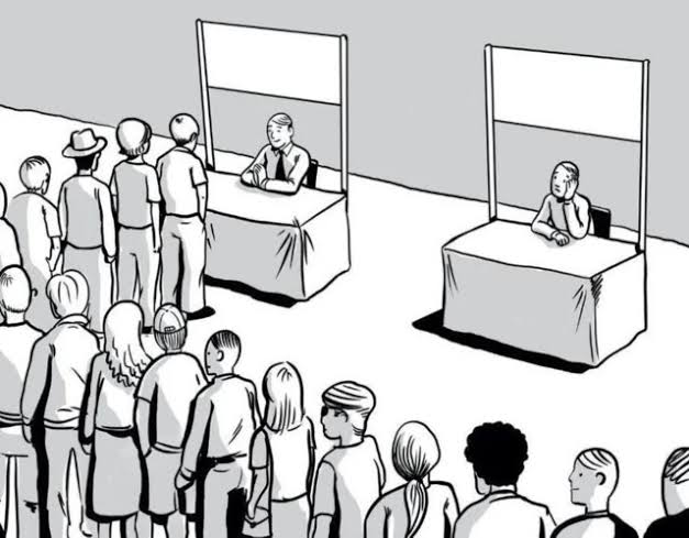 long line of people Blank Meme Template