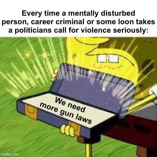 If hate speech is real then politicians are the biggest users of it | Every time a mentally disturbed person, career criminal or some loon takes a politicians call for violence seriously:; We need more gun laws | image tagged in la vieja confiable,government corruption,memes | made w/ Imgflip meme maker