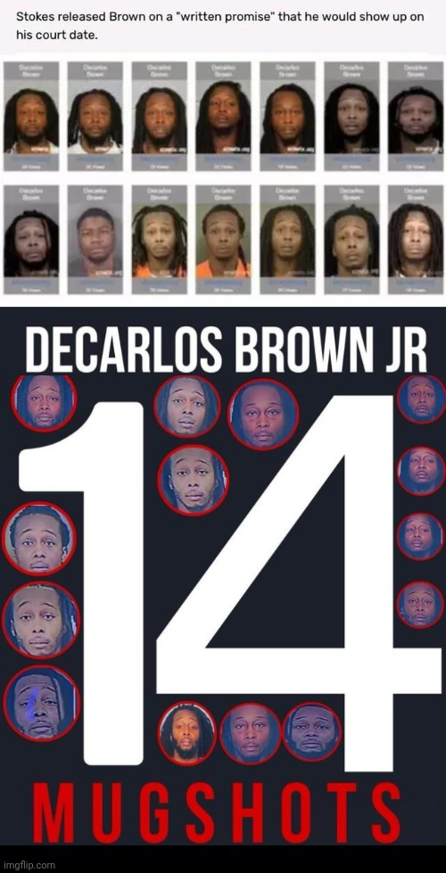 Decarlos Brown 14 arrests Blank Meme Template