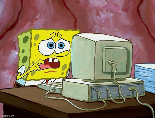 when you see what happens regularly on imgflip (it’s bowser fart) | image tagged in spongebob shocked at the internet computer | made w/ Imgflip meme maker