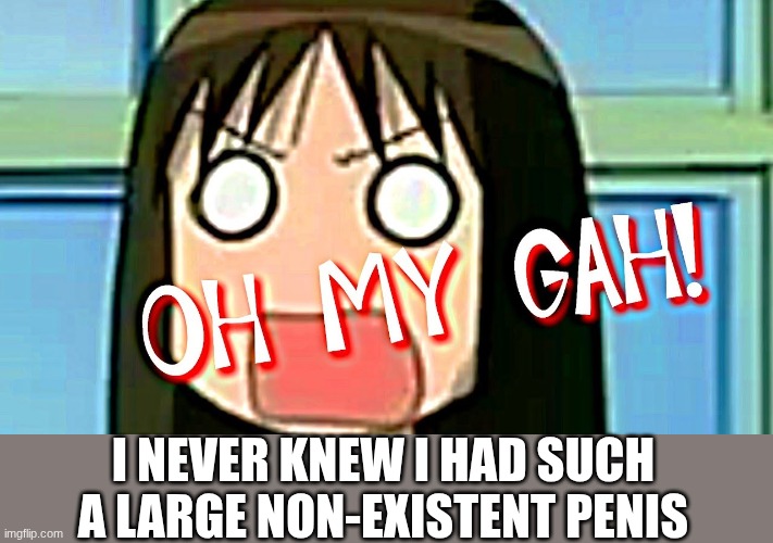 I NEVER KNEW I HAD SUCH A LARGE NON-EXISTENT PENIS | made w/ Imgflip meme maker