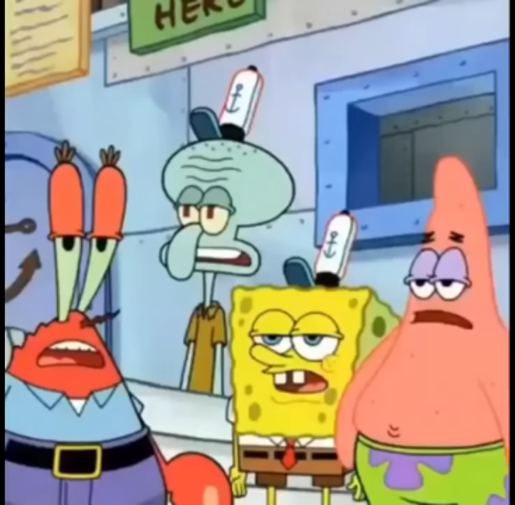 Damn bro you got the whole squad laughing spongebob Blank Meme Template