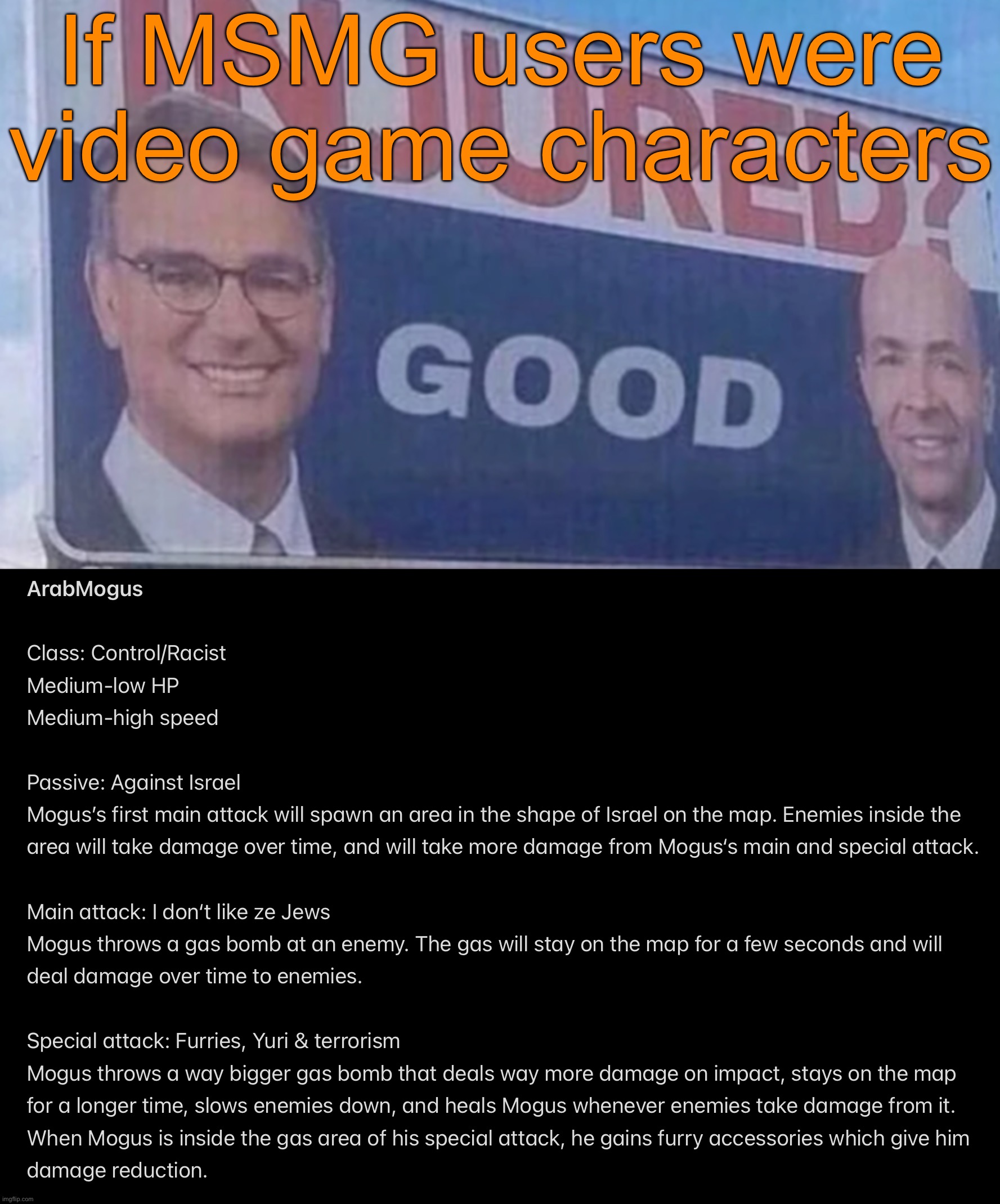 If MSMG users were video game characters | image tagged in injured good announcement,msmg videogame | made w/ Imgflip meme maker