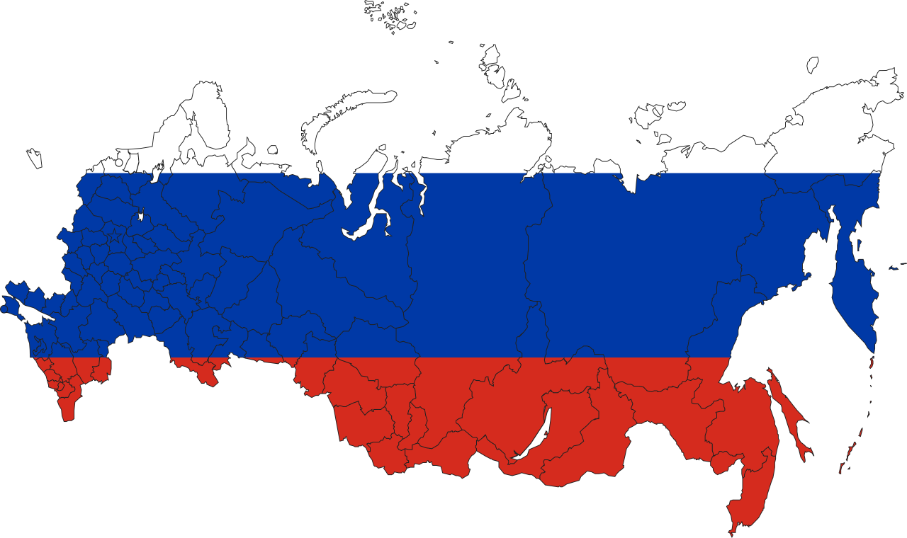 Russia flag map Blank Meme Template