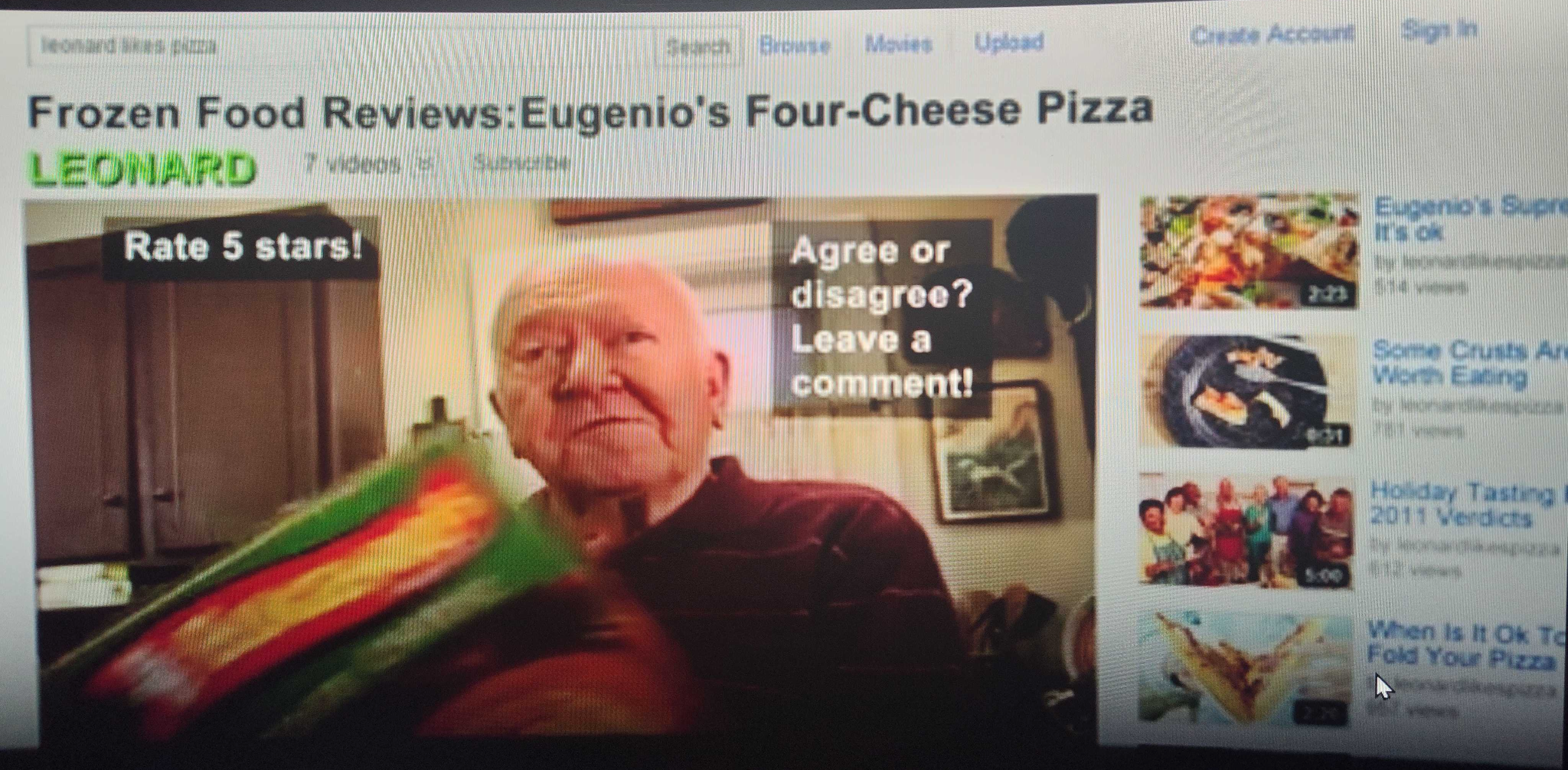 Leonard reviews pizza Blank Meme Template