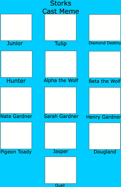 Storks cast meme template Blank Meme Template