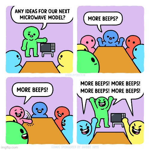 Mr. Lovenstein | image tagged in comics,mr lovenstein,microwave,more beeps | made w/ Imgflip meme maker