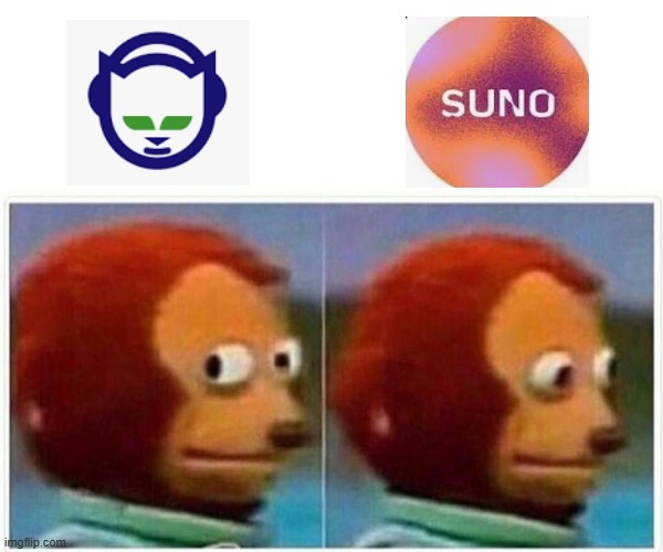 Why do you think today will be different? | image tagged in memes,monkey puppet,napster,suno,uido | made w/ Imgflip meme maker