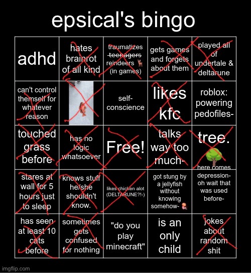 epsical's bingo | image tagged in epsical's bingo | made w/ Imgflip meme maker