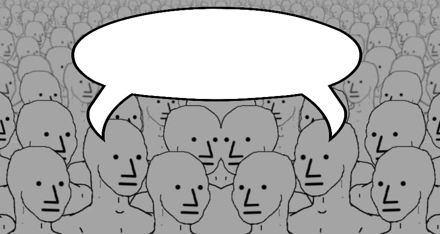 Npc crowd vs npc crowd Blank Meme Template