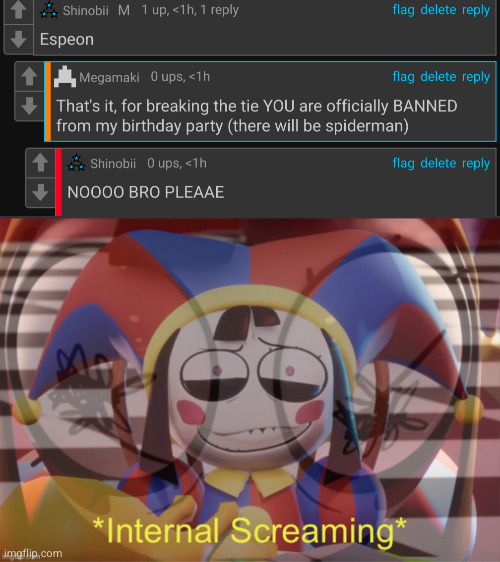 I'm killing myself | image tagged in pomni internal screaming | made w/ Imgflip meme maker