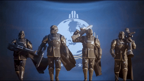 Helldivers walk Blank Meme Template