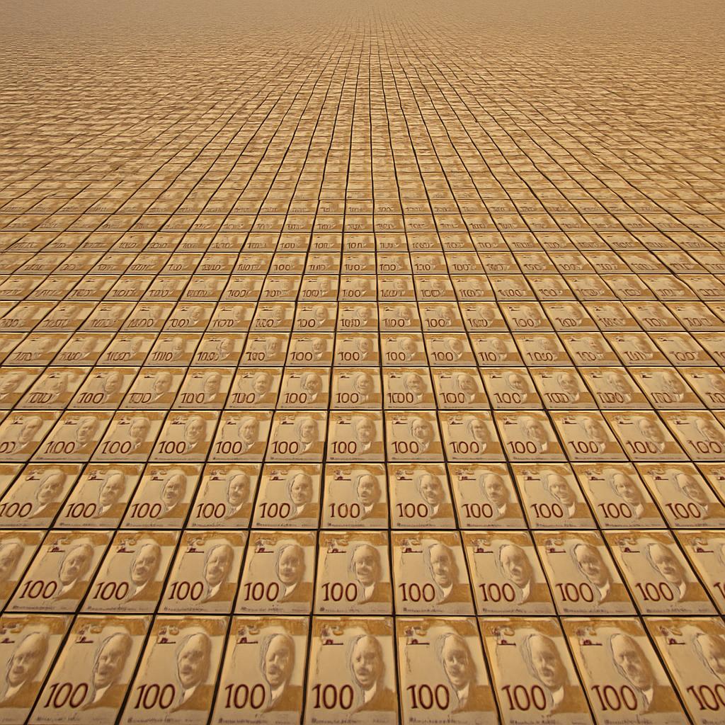 Billions of Canadian hundred dollar bills Blank Meme Template