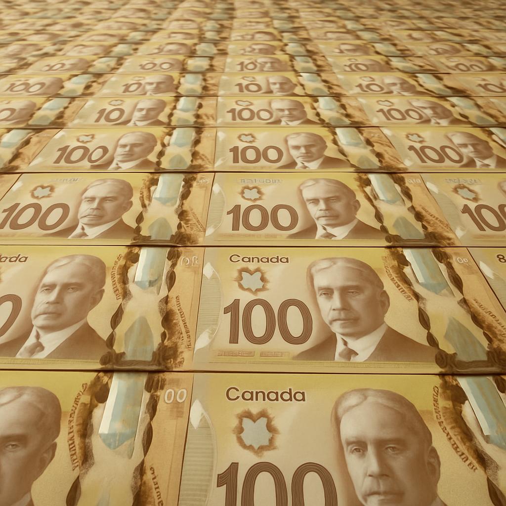 Infinite Canadian hundred dollar bills Blank Meme Template