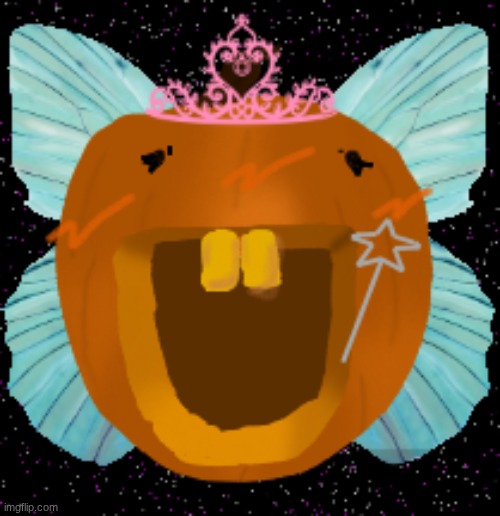 Don't question it. | image tagged in art,pumpkin | made w/ Imgflip meme maker
