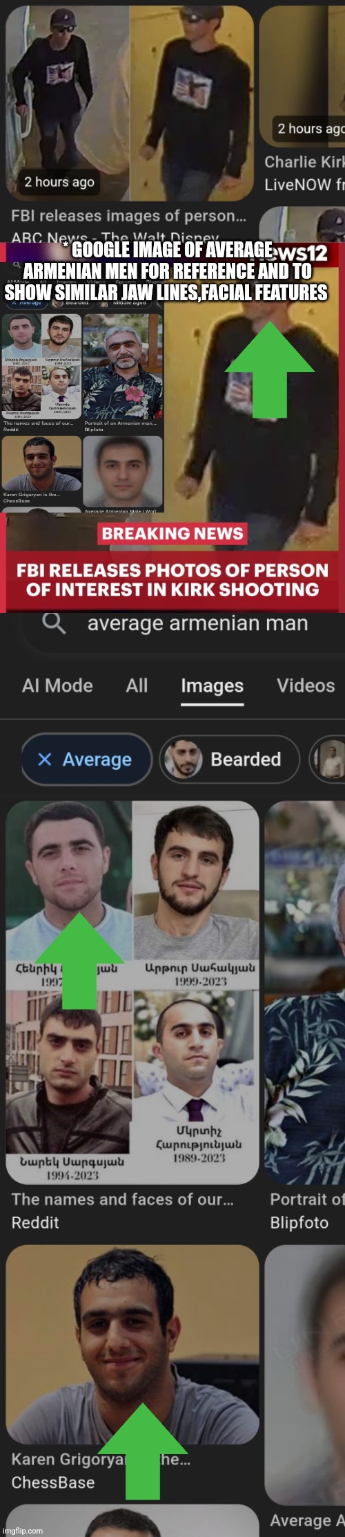 Charlie kirk shooter decode | * GOOGLE IMAGE OF AVERAGE ARMENIAN MEN FOR REFERENCE AND TO SHOW SIMILAR JAW LINES,FACIAL FEATURES | image tagged in charlie kirk,shtf,freedom,thoughts and prayers | made w/ Imgflip meme maker