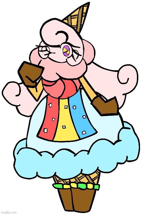 silly lil TADC oc. her name is Krymie (like creamie) | made w/ Imgflip meme maker