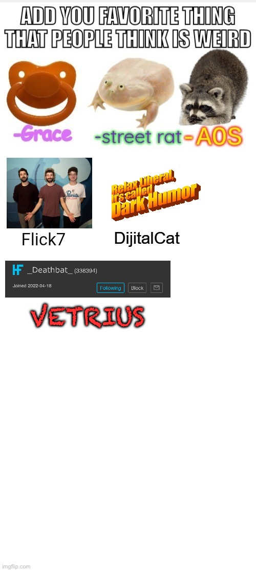 :3 | VETRIUS | image tagged in blank white template | made w/ Imgflip meme maker