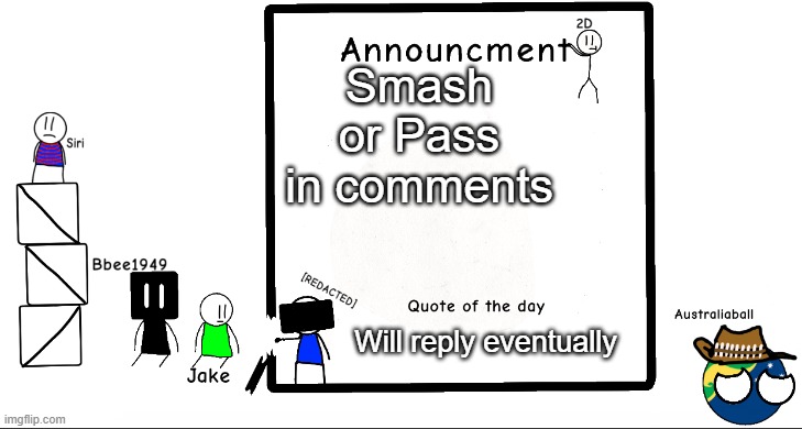 b | Smash or Pass in comments; Will reply eventually | image tagged in bbee1949 ann temp 2 | made w/ Imgflip meme maker