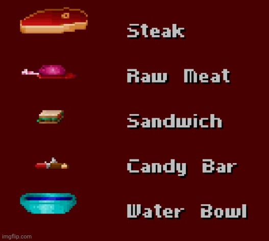 Blake Stone food items | image tagged in blake stone food items | made w/ Imgflip meme maker