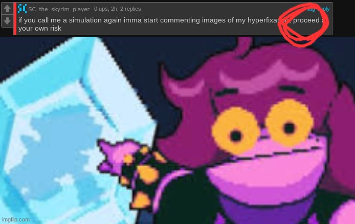 PROCEED | image tagged in soyjacks deltarune edition | made w/ Imgflip meme maker