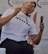 Loser Nazi Charlie Kirk Gets His Dump Eaten By Donald J. Trump Blank Meme Template