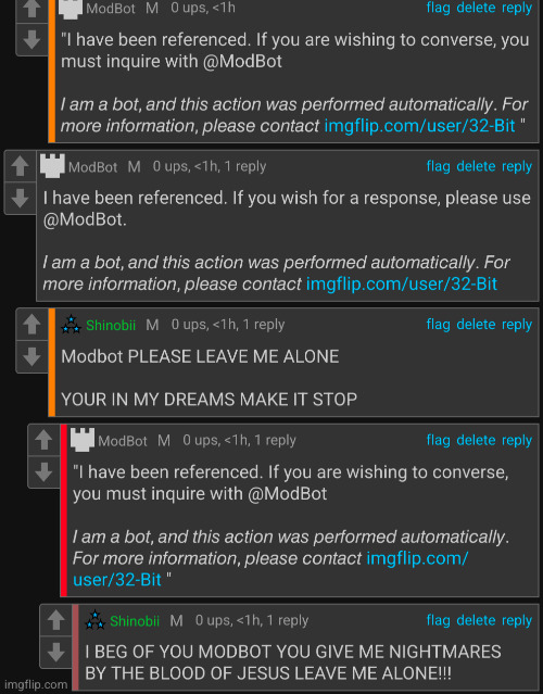 in my dreams I see that restless clanker | image tagged in clanker,modbot,nightmare | made w/ Imgflip meme maker