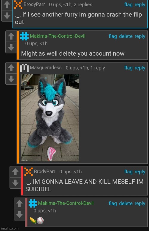 Imagine checking out early over a furry | made w/ Imgflip meme maker