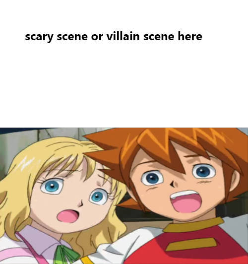 chris and heron scared of what Blank Meme Template