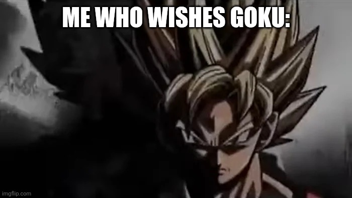 Goku Staring | ME WHO WISHES GOKU: | image tagged in goku staring | made w/ Imgflip meme maker