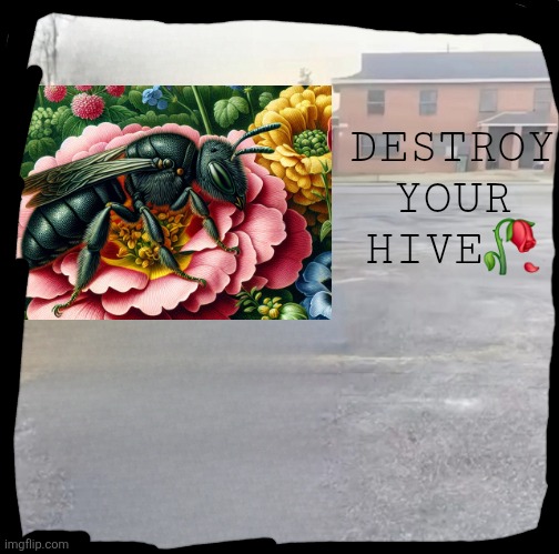 DYH(Sybau bee version) | DESTROY YOUR HIVE🥀 | image tagged in me when,im in,a bad time | made w/ Imgflip meme maker