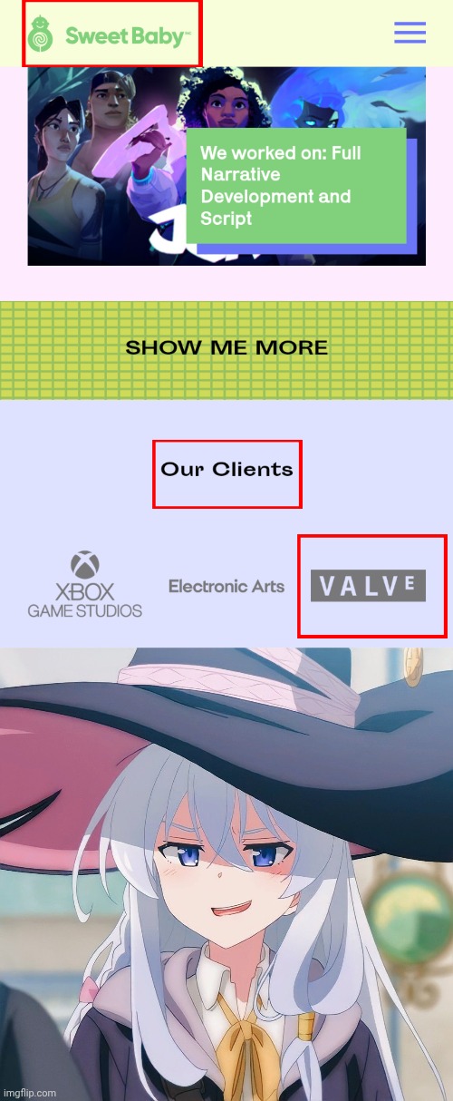 The next time you make a purchase from Steam, remember that Valve will use your money to pay activists to limit what you can buy | image tagged in wandering witch elaina,censorship,valve,steam,sweet baby inc,leftists | made w/ Imgflip meme maker