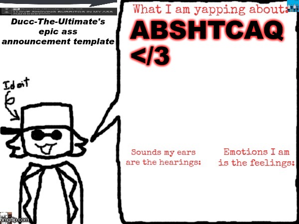 A barber shop haircut that costs a quarter | ABSHTCAQ </3 | image tagged in ducc-the-ultimate's epic ass announcement template | made w/ Imgflip meme maker
