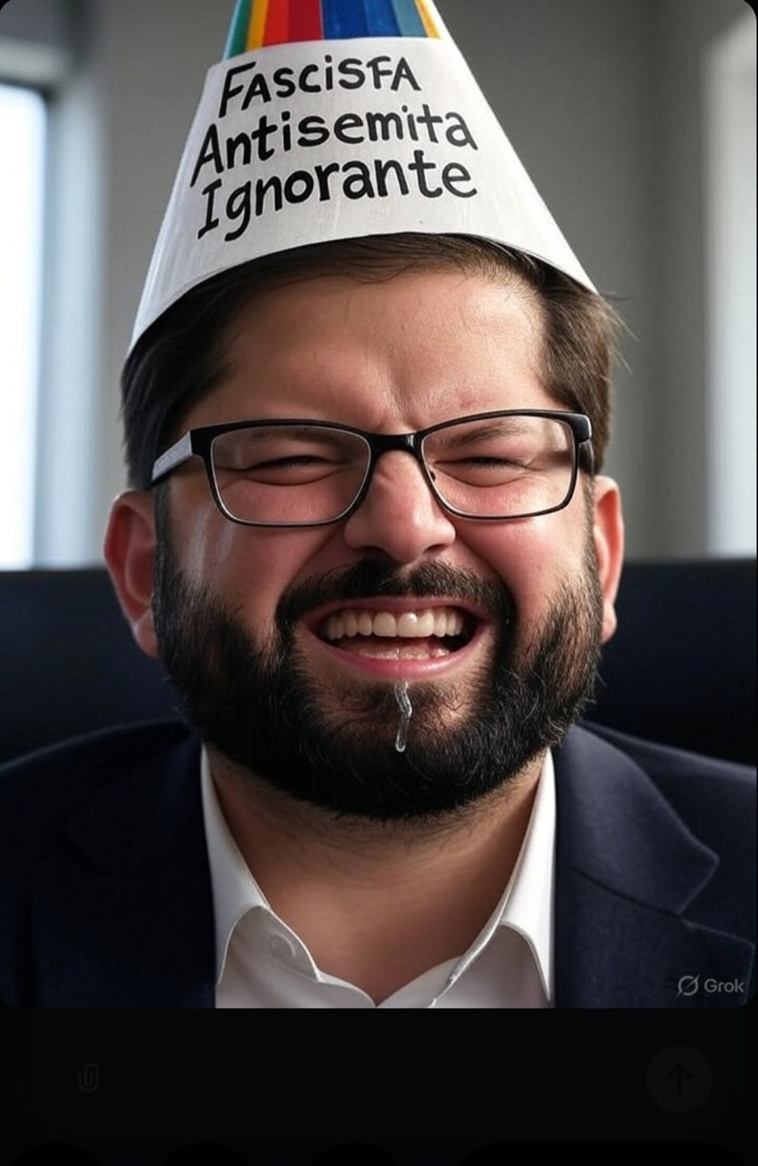 Boric Nazi Idiot Blank Meme Template