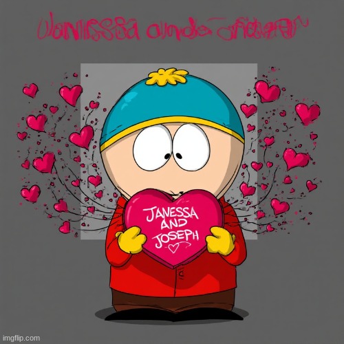 AI generated a picture for my girl and I | image tagged in eric cartman,cartman,ai generated | made w/ Imgflip meme maker