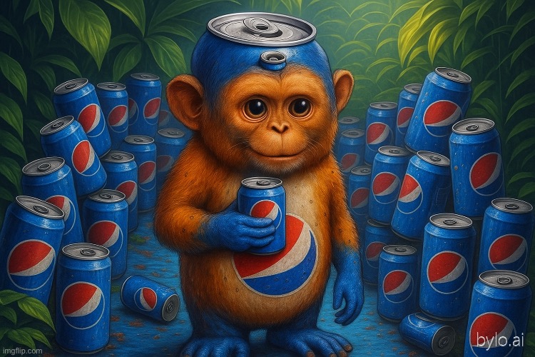 Monkini pepsinini | image tagged in brainrot | made w/ Imgflip meme maker