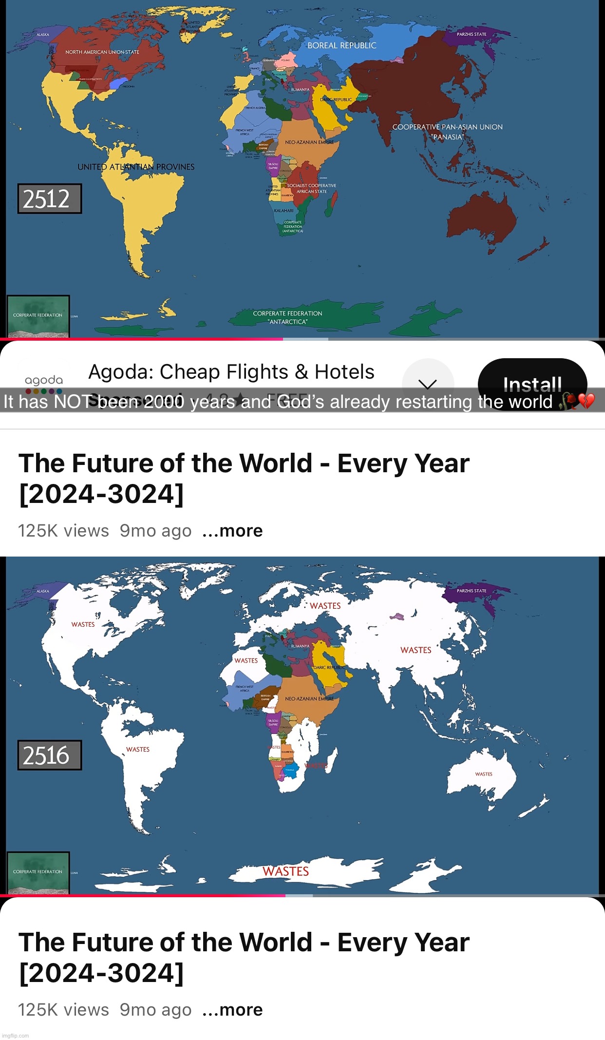It has NOT been 2000 years and God’s already restarting the world 🥀💔 | made w/ Imgflip meme maker