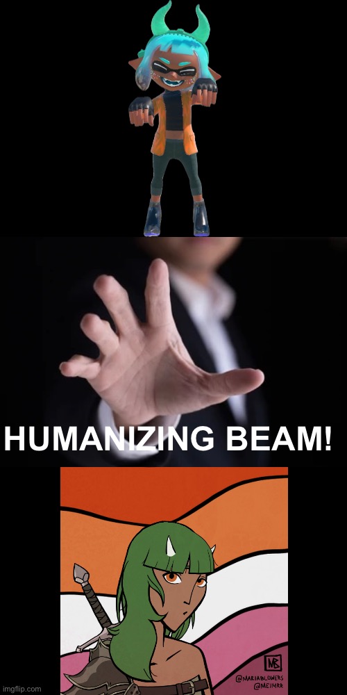 Human Inkmatas/un-squids your Inkmatas (idk why I made this lmao) rp with human Inkmatas ig | HUMANIZING BEAM! | made w/ Imgflip meme maker