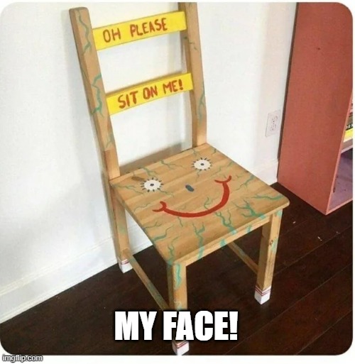 Sit On Me | MY FACE! | image tagged in sex jokes | made w/ Imgflip meme maker