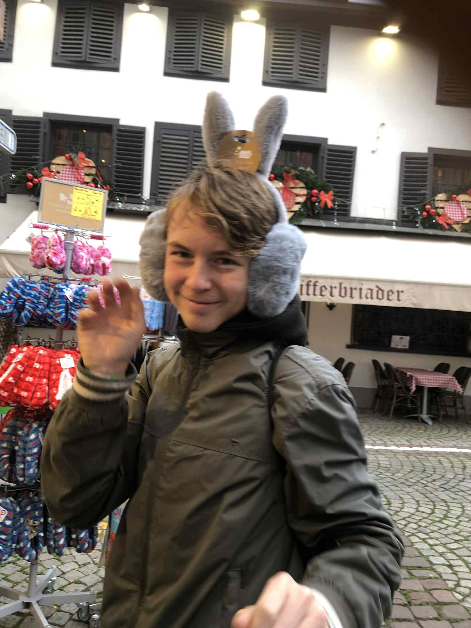 Cute guy with bunny ears Blank Meme Template
