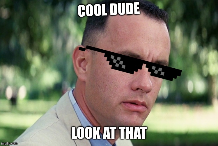 And Just Like That | COOL DUDE; LOOK AT THAT | image tagged in memes,and just like that | made w/ Imgflip meme maker