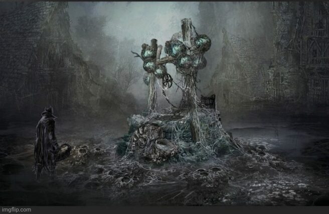 Bloodborne landscape | image tagged in bloodborne landscape | made w/ Imgflip meme maker