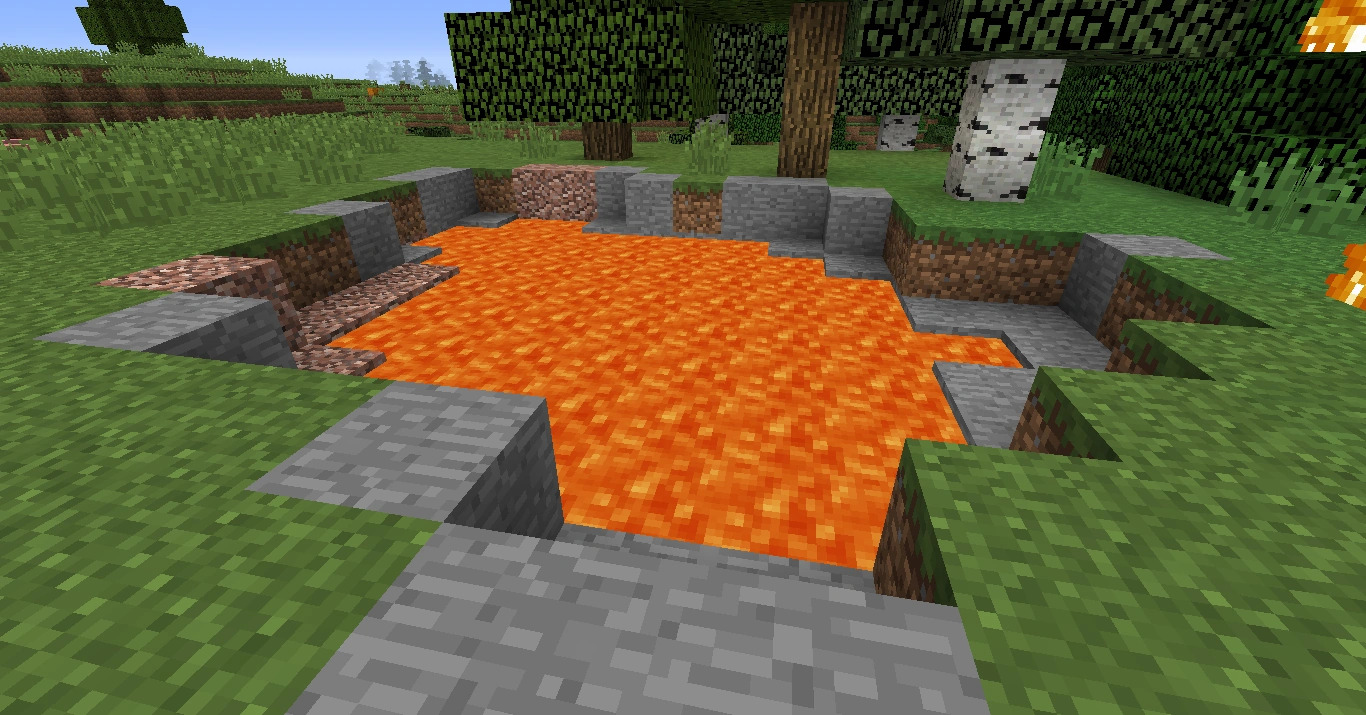 lava pool Blank Meme Template