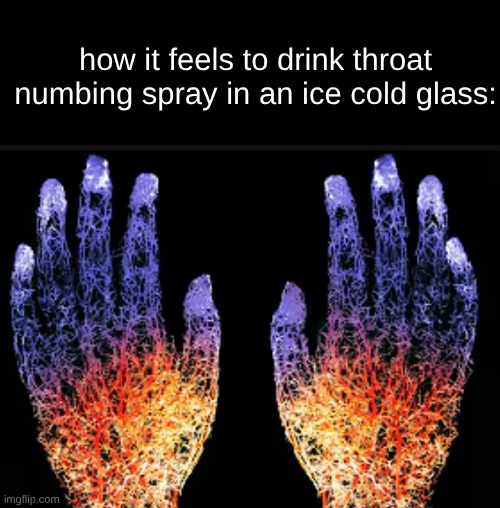 I was banned for 2 weeks cus n word derivitave | how it feels to drink throat numbing spray in an ice cold glass: | made w/ Imgflip meme maker