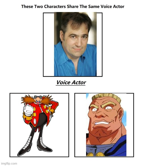 Mike Pollock | image tagged in same voice actor,sonic the hedgehog,sega,mike pollock,sonic,berserk anime | made w/ Imgflip meme maker