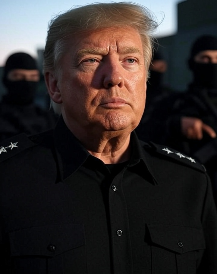 Donald Trump Big Daddy ICE MASKs Secret police drawing Blank Meme Template